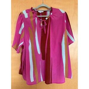 Pink flowy blouse